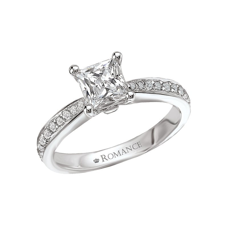 Bandora 18K White Gold Semi-Mount Diamond Engagement Ring