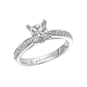 Bandora 18K White Gold Semi-Mount Diamond Engagement Ring
