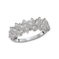 Luxora Princess Cut Diamond Fashion Ring in 14K White Gold - D 2ctw Size 7