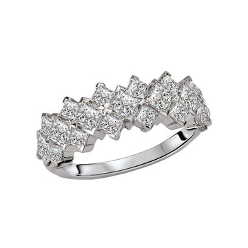 Luxora Princess Cut Diamond Fashion Ring in 14K White Gold - D 2ctw Size 7