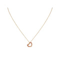 Luxora 14K Yellow Gold Diamond and Sapphire Heart Necklace
