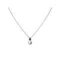 Luxora 14kt Gold Pearl and Black Onyx Necklace - Adjustable Rollo Chain
