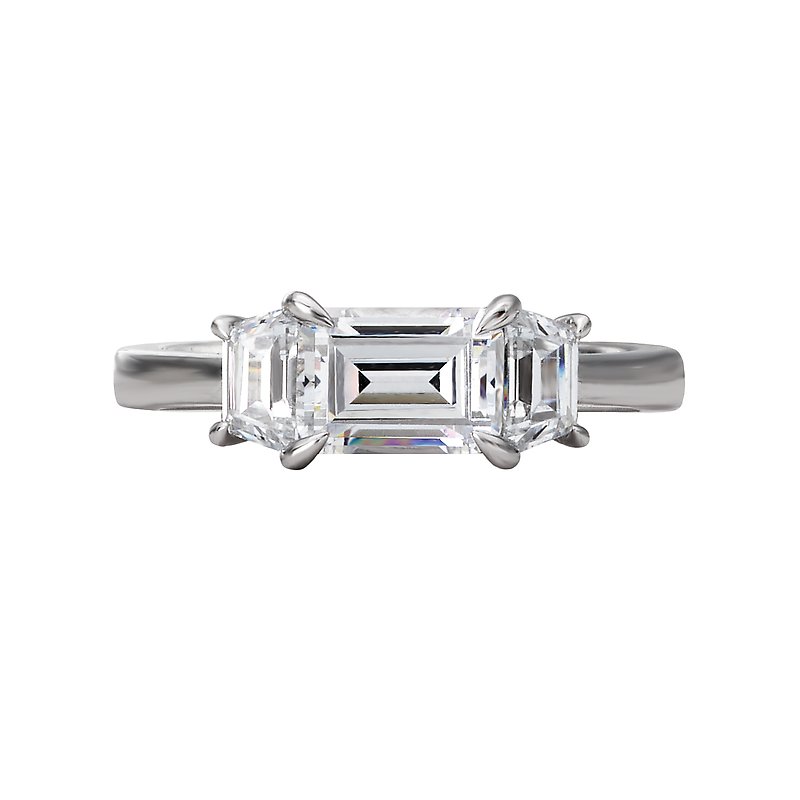 Orbelle 3 Stone Lab Grown Diamond Ring in 14K White Gold