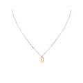 Luxora Italian 14kt Gold Love Dogtag Necklace | Adjustable Lariat Style