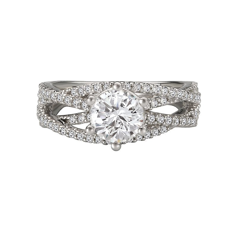 Orbelle Lab Grown Diamond Split Shank Semi-Mount Diamond Ring