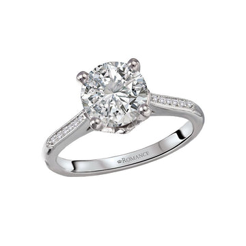 Orbelle Art Deco Diamond Engagement Ring - Bandora 14K White Gold Semi-Mount