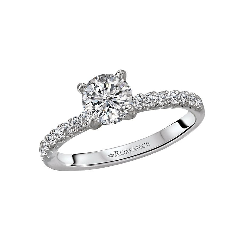 Bandora 14K White Gold Diamond Engagement Ring - Orbelle Petite Collection