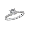 Bandora 14K White Gold Diamond Engagement Ring - Orbelle Petite Collection
