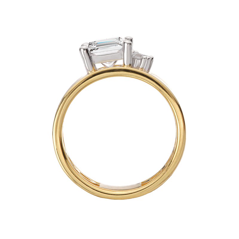 Orbelle 14K Yellow Gold Marquise and Round Diamond Semi-Mount Engagement Ring