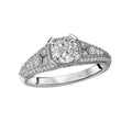 Glemera Vintage Semi-Mount Diamond Ring in 14K White Gold