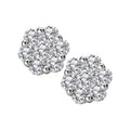 Luxora 14K White Gold Round Diamond Stud Earrings (D .50 carat total weight)