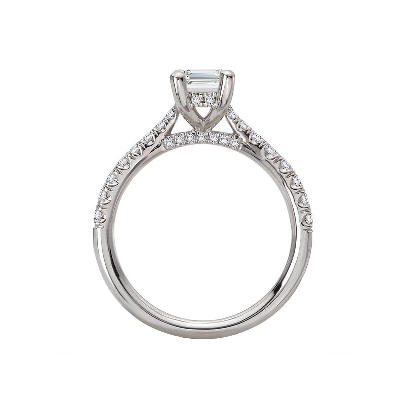 Orbelle Hidden Halo 14K White Gold Diamond Engagement Ring