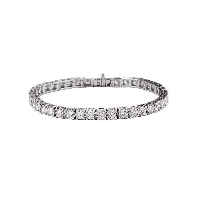 Luxora Lab Grown Diamond White Gold Tennis Bracelet - 10 Carat Total Weight