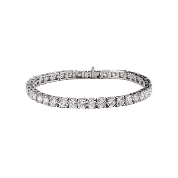 Luxora Lab Grown Diamond White Gold Tennis Bracelet - 10 Carat Total Weight