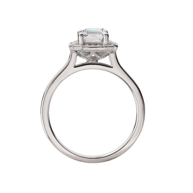 Orbelle Halo Diamond Engagement Ring | 14K White Gold Semi-Mount