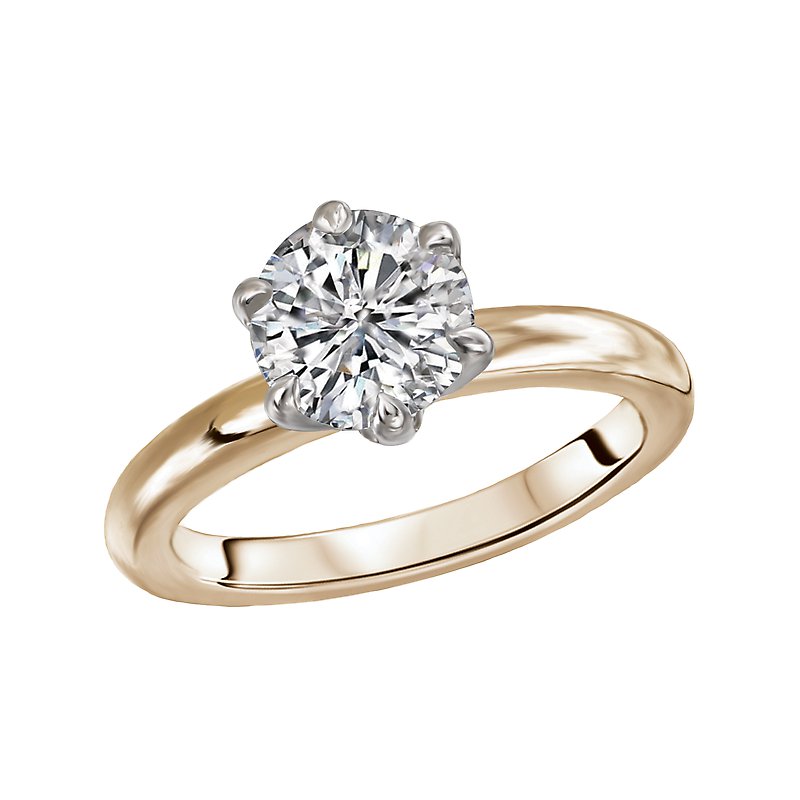 Aurenza Bandoras Solitaire Diamond Ring - 14K Yellow Gold Semi-Mount