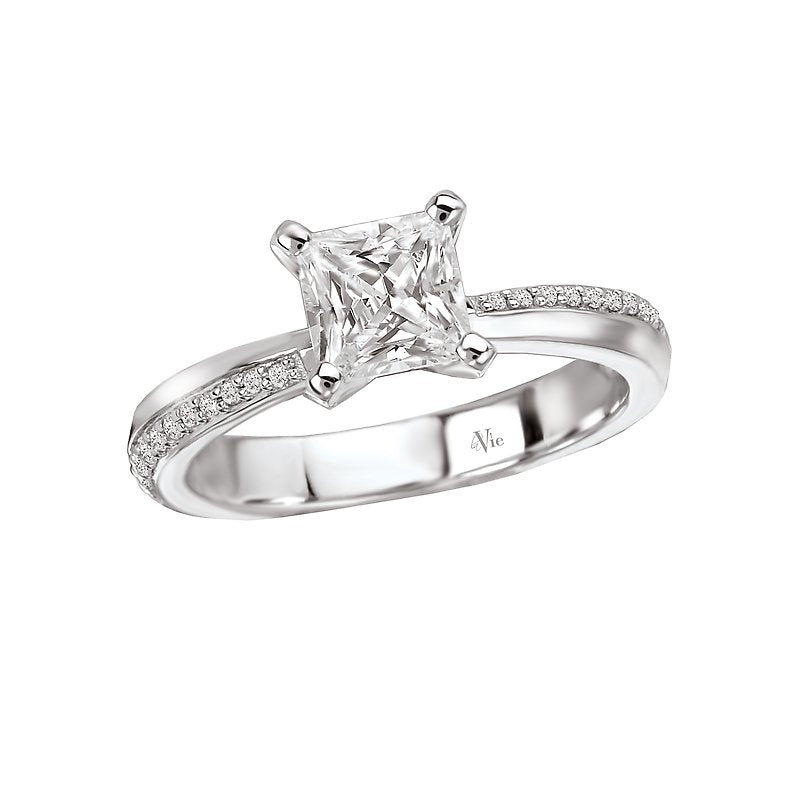 Glemera Bandora Semi-Mount Diamond Ring in 14K White Gold