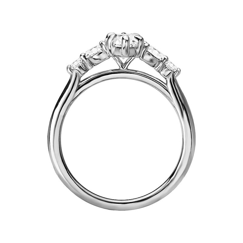 Orbelle Bandora Platinum Marquise Semi-Mount Engagement Ring