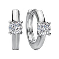 Luxora 14K White Gold Diamond Huggie Earrings