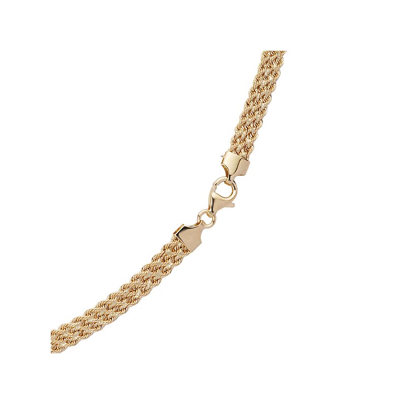 Luxora 14K Yellow Gold Rope Cuff Necklace - Italian Fashion Jewelry