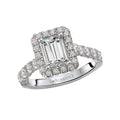 Orbelle Halo Semi-Mount Lab Grown Diamond Ring in 14K White Gold