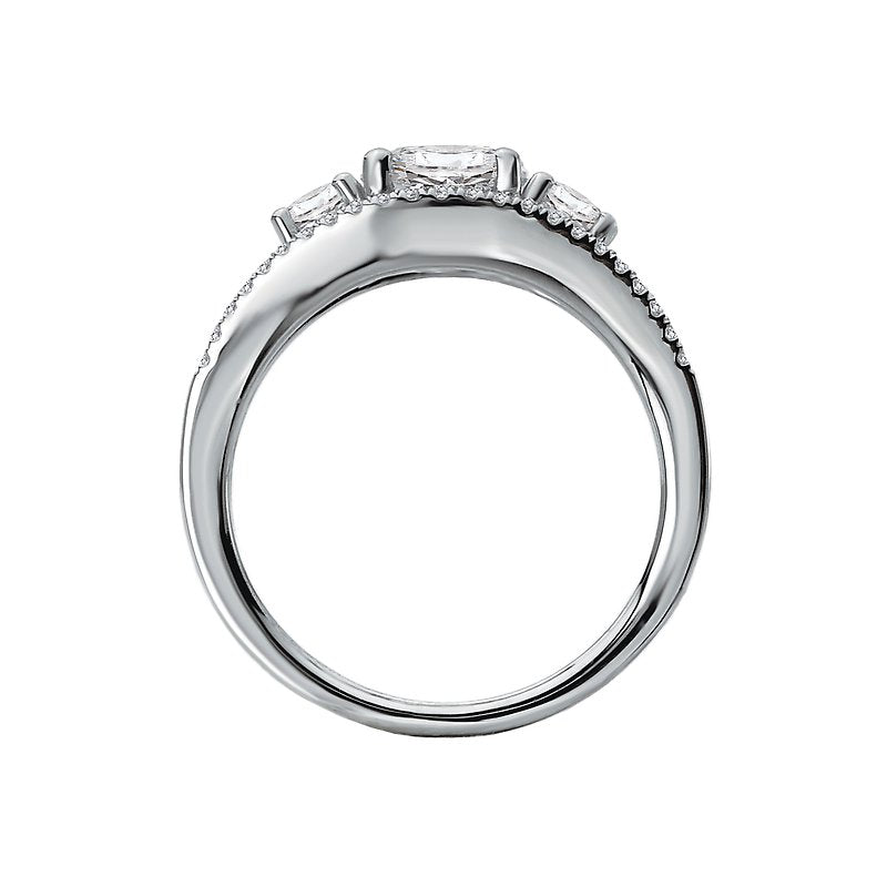 Orbelle Diamond Semi-Mount Engagement Ring | Bandora 14K White Gold