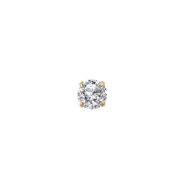 Luxora 14K Yellow Gold Cartilage Earring with 3mm Round Cubic Zirconia Stone