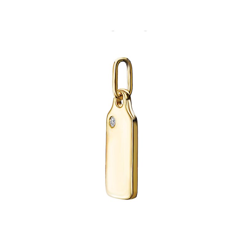 Luxora 14K Yellow Gold Rectangle Diamond Pendant