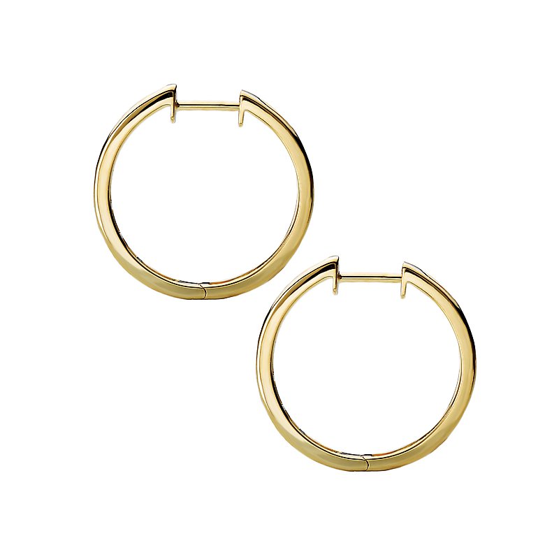Luxora 14K Yellow Gold Round Diamond Hoop Earrings (D 1.0 carat total weight)
