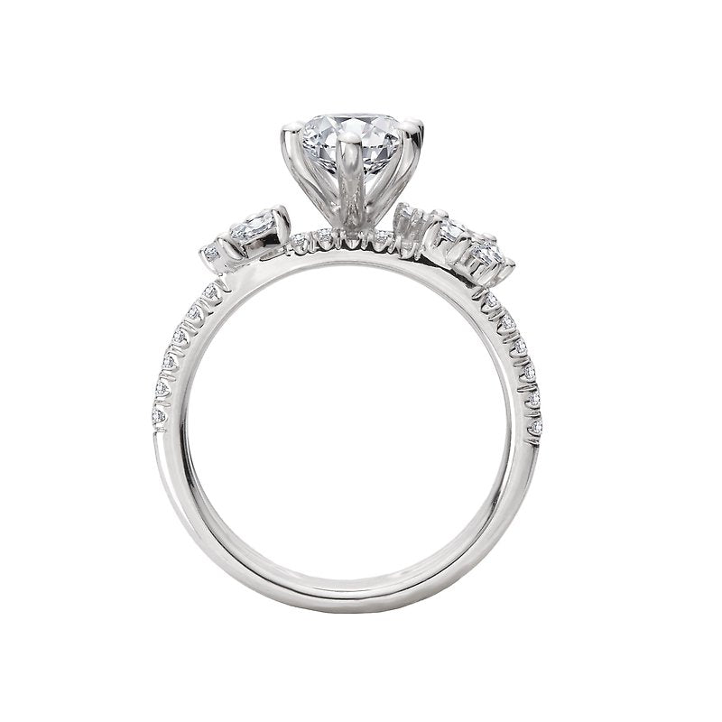 Orbelle 14K White Gold Split Shank Marquise Diamond Engagement Ring