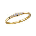 Luxora 14K Yellow Gold Diamond Stackable Ring - Ladies Fashion Jewelry