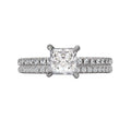 Orbelle White Gold Princess Cut Lab Grown Diamond Semi-Mount Ring