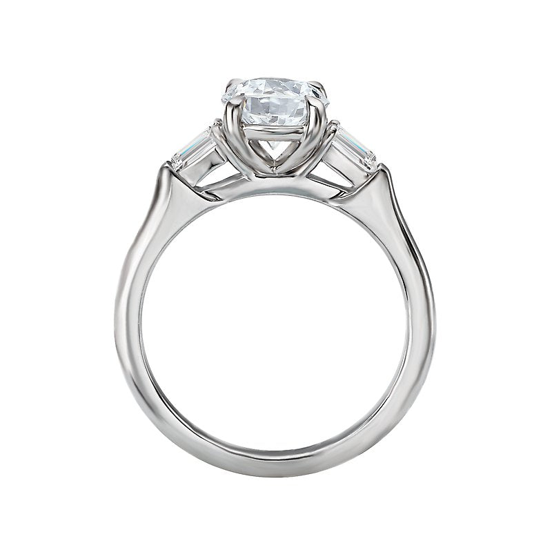 Orbelle 3-Stone Lab Grown Diamond Semi-Mount Engagement Ring in 14K White Gold