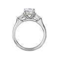 Orbelle 3-Stone Lab Grown Diamond Semi-Mount Engagement Ring in 14K White Gold
