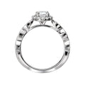 Orbelle Halo Semi Mount Ring in 14K White Gold with Oval Lab Grown Diamond