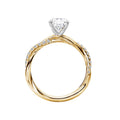 Orbelle Lab Grown Diamond Semi-Mount Engagement Ring - Bandora 14K Yellow Gold Twisted Band