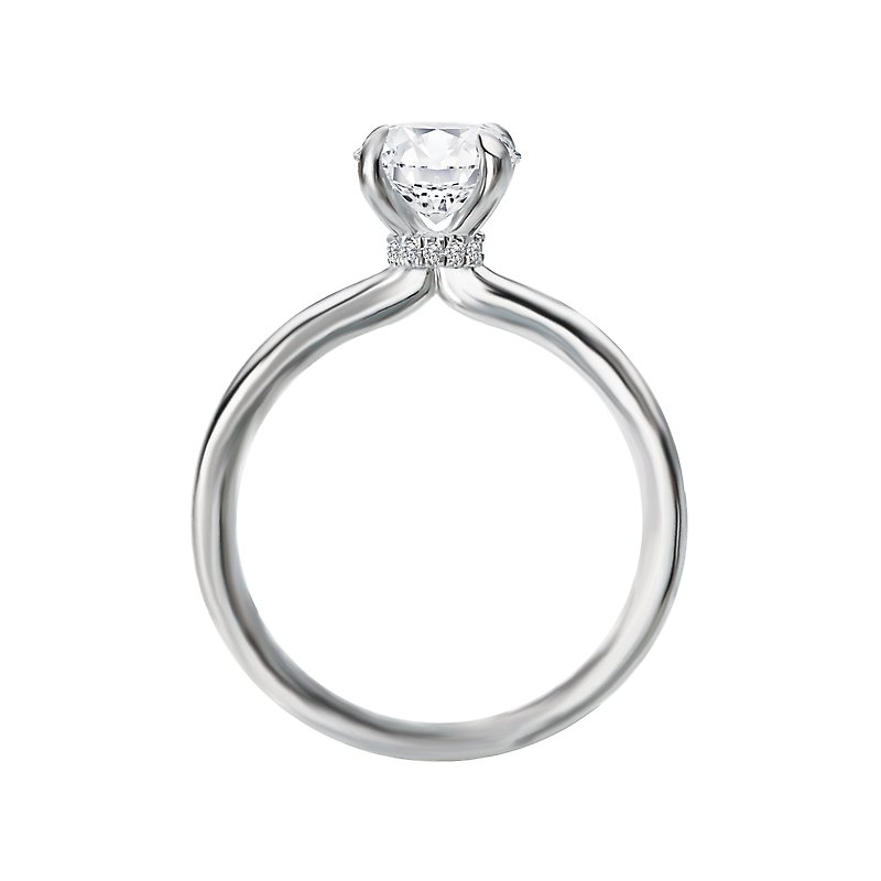 Orbelle White Gold Solitaire Semi-Mount Engagement Ring with Lab Grown Diamond