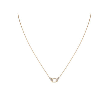 Luxora 14K Yellow Gold Diamond Triple Link Necklace
