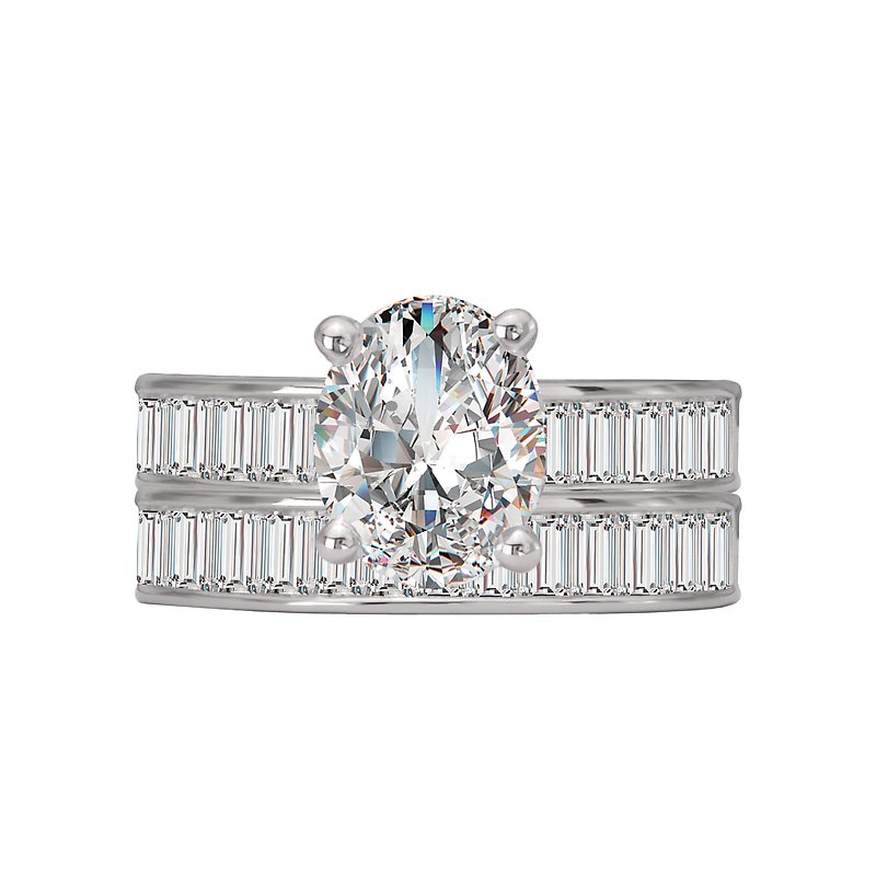 Orbelle Lab Grown Diamond Engagement Ring | Bandora 14K White Gold Oval Semi-Mount