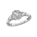 Orbelle 3 Stone Oval Diamond Engagement Ring in 14K White Gold