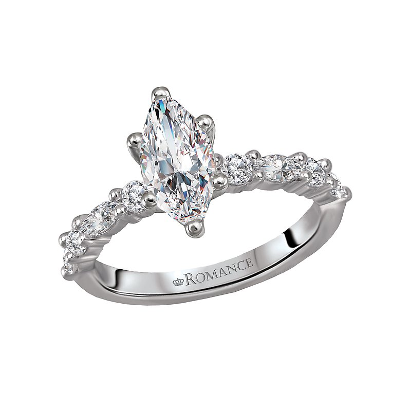 Bandora Orbelle Lab Grown Diamond Semi-Mount Ring in 14K White Gold