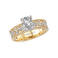 Orbelle 14K Yellow Gold Semi-Mount Oval Diamond Engagement Ring
