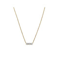 Aurenza Classics Lab Grown Diamond Fashion Necklace | 14K Yellow Gold Adjustable Rollo Chain