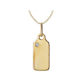 Luxora 14K Yellow Gold Rectangle Diamond Pendant
