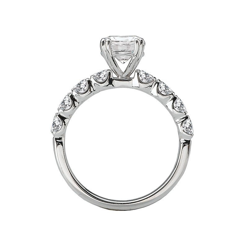 Bandora 14K White Gold 8-Stone Semi-Mount Lab Grown Diamond Engagement Ring