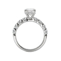Bandora 14K White Gold 8-Stone Semi-Mount Lab Grown Diamond Engagement Ring