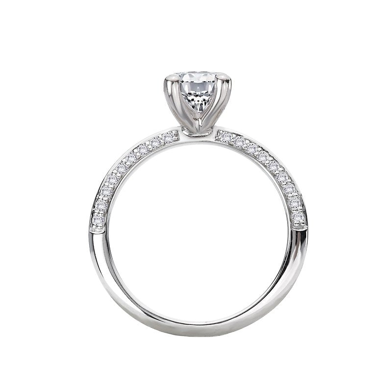 Orbelle Knife Edge White Gold Diamond Engagement Ring