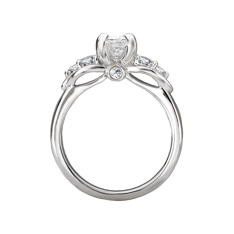 Bandora 14K White Gold Diamond Oval Semi-Mount Engagement Ring