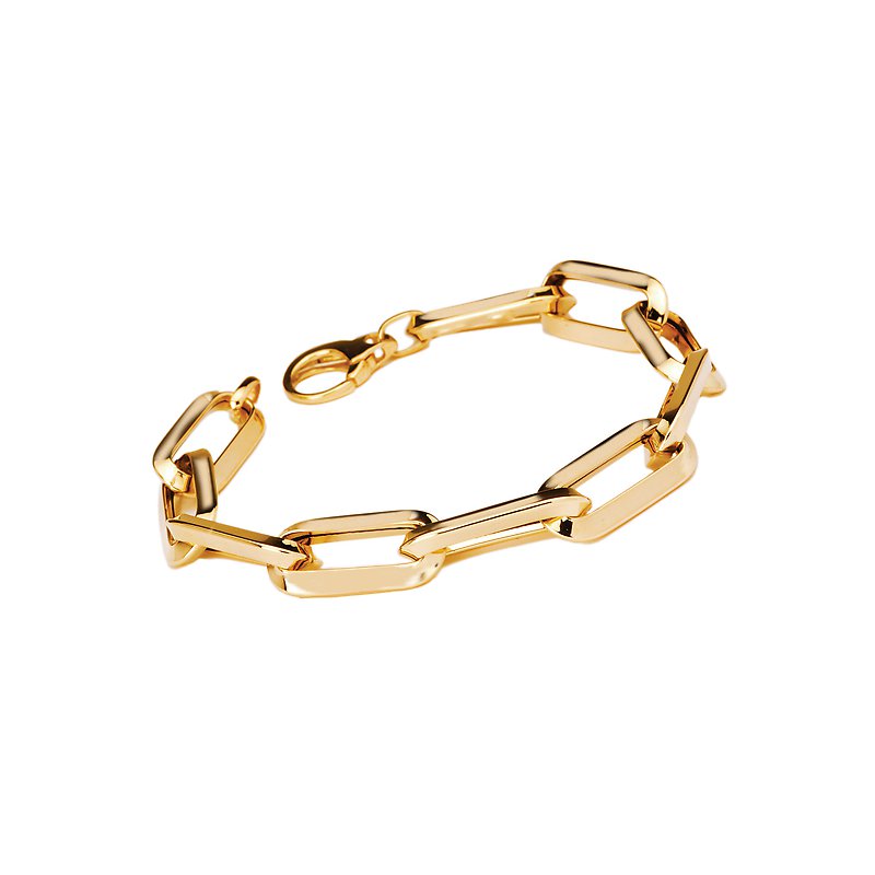 Luxora 14K Yellow Gold Beveled Link Bracelet