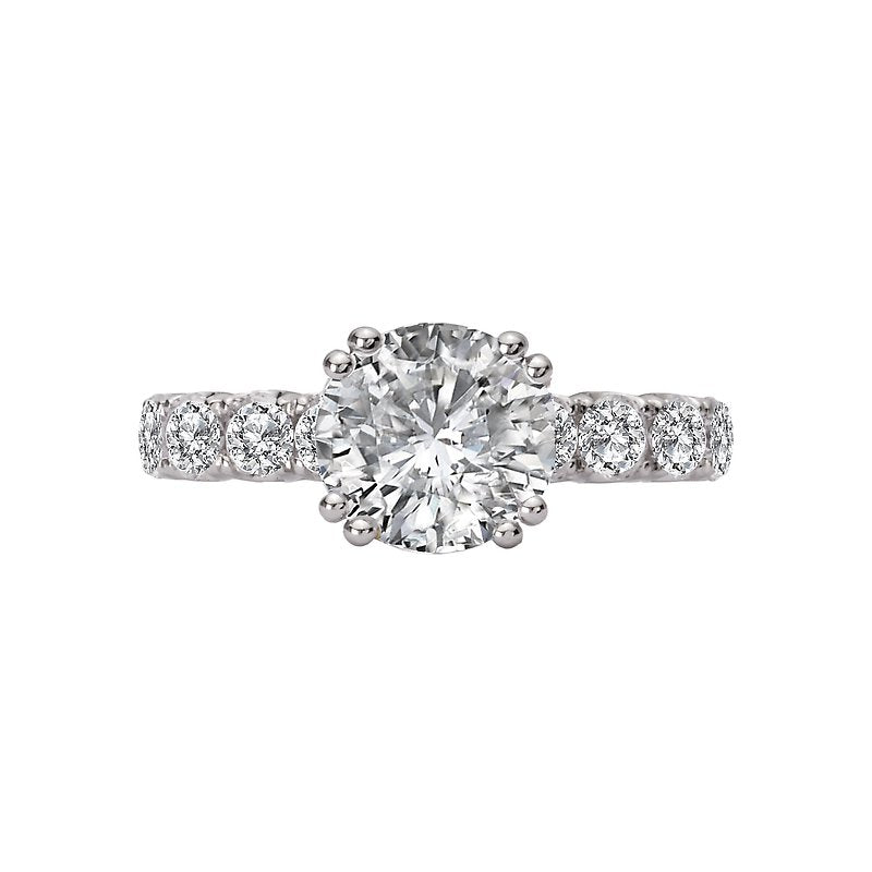 Orbelle 8-Stone Diamond Engagement Ring | Bandora 14K White Gold Semi-Mount